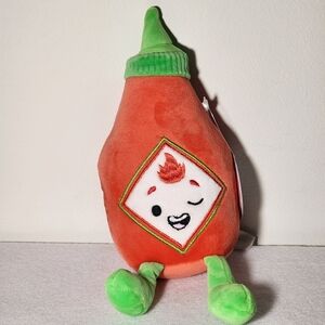 Giggle Scape Plush Hot Sauce Bottle Toy - Orange and Green
